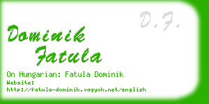 dominik fatula business card